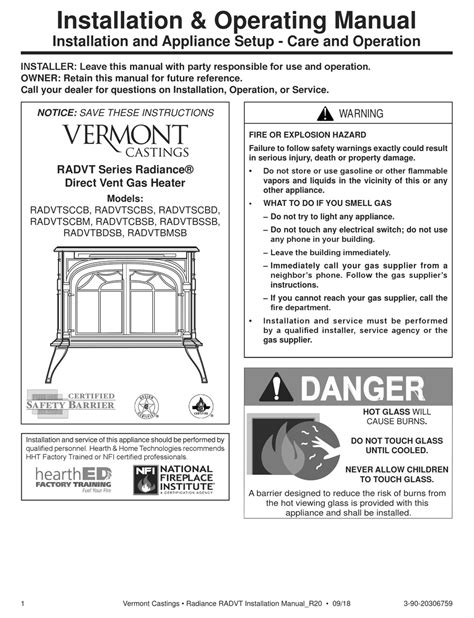 vermont castings radiance manual